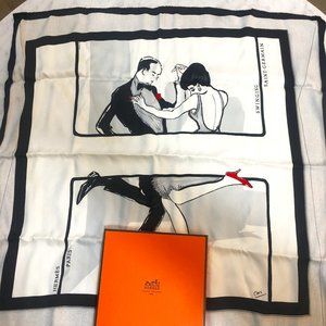 Auth Hermes Carré silk scarf 70 x70